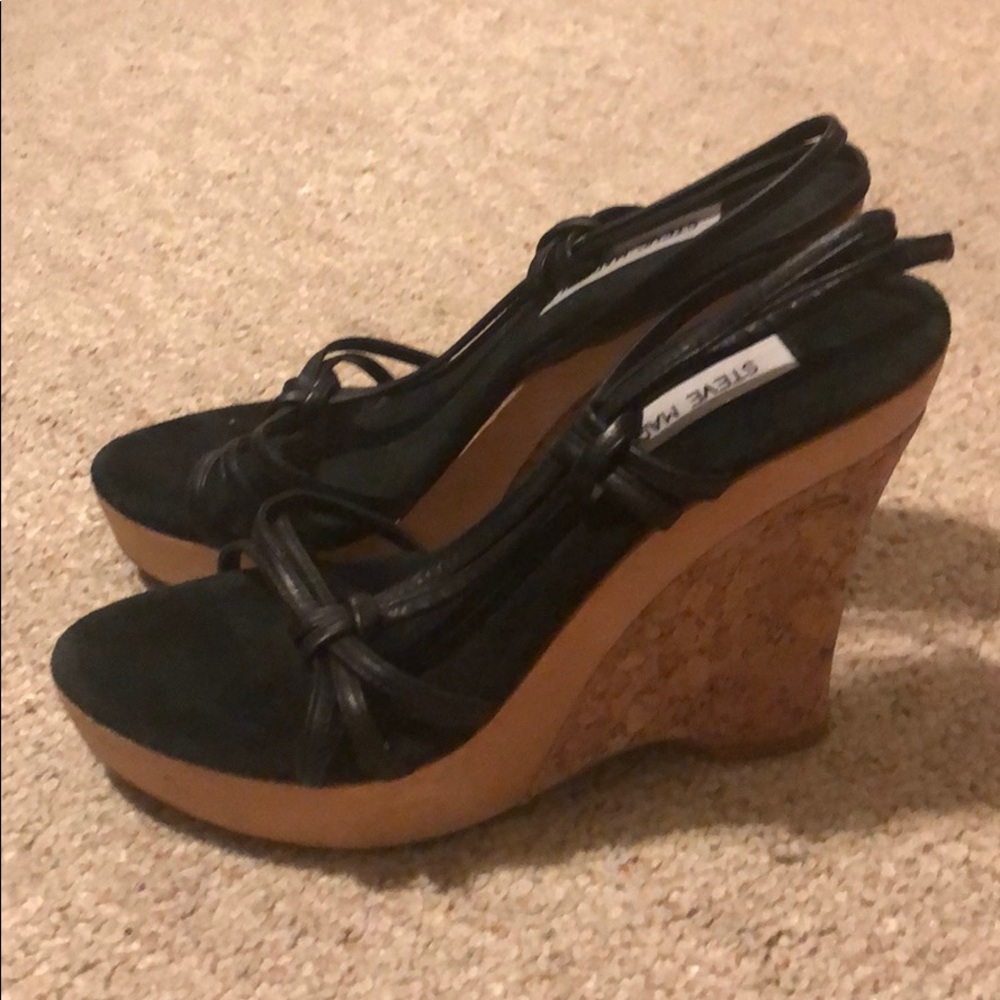 Black Steve Madden wedges